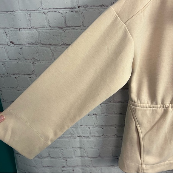 Saturday Sunday by Anthropologie peach cowl neck half zip jacket XS pockets chic - Picture 4 of 8